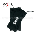 High quality leather drawstring 100% polyester double pull pouch